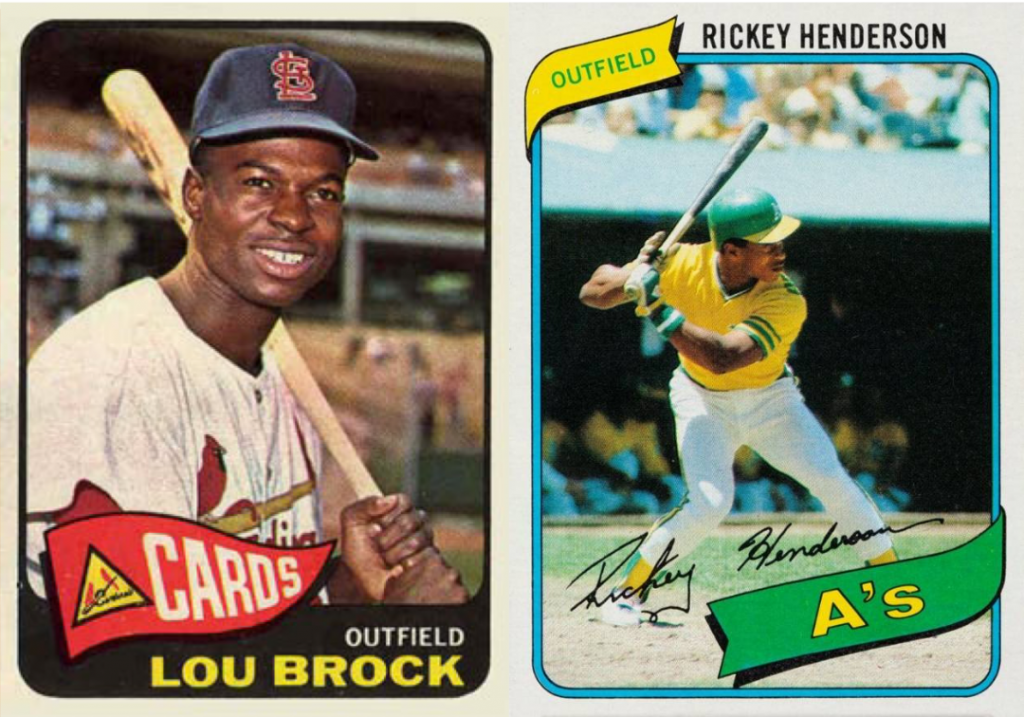 Collecting Ideas: Rookie cards of the three best base stealers of all-time  – Greg Morris Cards